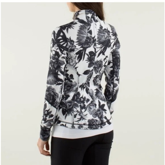 Lululemon Forme Jacket II Floral Brisk Bloom Black White Cuffins - Picture 13 of 13
